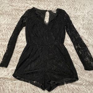 Wet Seal Black Lace Romper